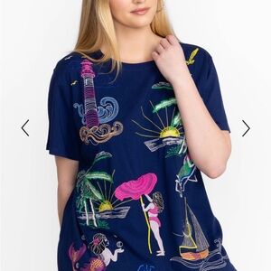 Johnny was  Graphic T-Shirt with Colorful Embroidery